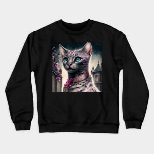 Mesmerizing Silver Bengal Kitten Crewneck Sweatshirt